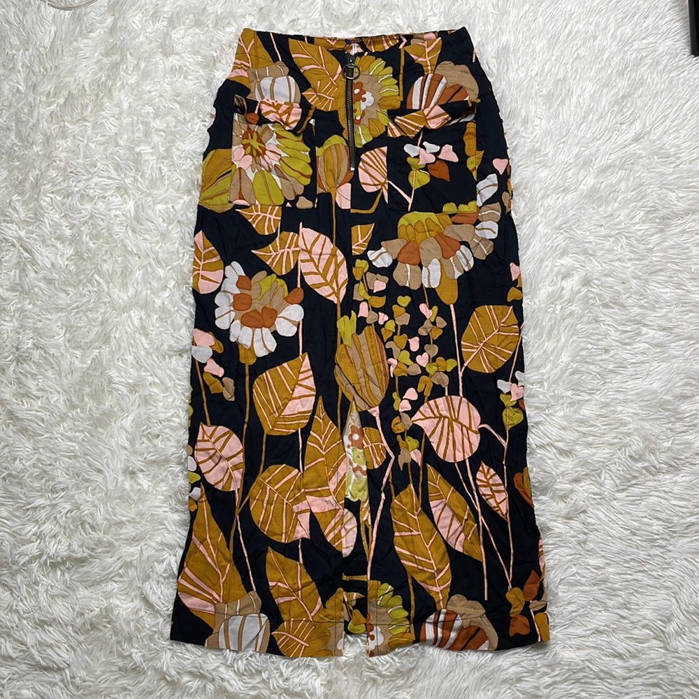 Women’s free people floral pencil  skirt • 2